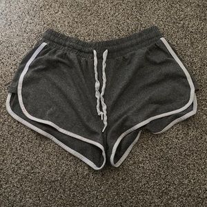 Grey and white shorts